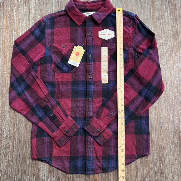 Urban Pipeline Kids Boys XL Plaid Flannel Shirt‎ Long Sleeve Button Up New - Picture 10 of 10
